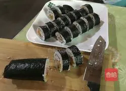Illustration of how to make sushi 7