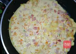 Illustration of how to make egg and vegetable pancakes 4