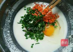 Illustration of how to make vegetable pancakes 6