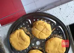 Pumpkin and Purple Sweet Potato Cake Recipe Illustration 11