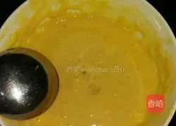 Illustration of how to make green onion, ham and egg pancakes 3