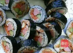 Illustration of how to make sushi 3 