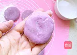 Purple sweet potato dough Illustration of how to make cakes 9