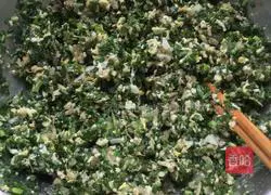 Illustration of how to make leek and seafood pancake 5