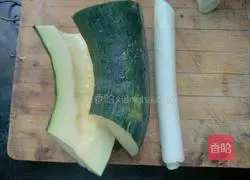 Illustration of how to make vegetable melon cake 1