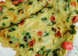 Illustration of how to make ham and potato pancakes 5