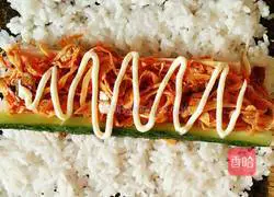 Enoki mushroom sushi recipe illustration 7