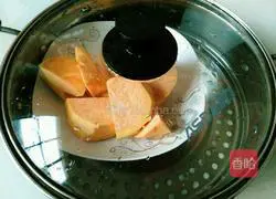 Illustration of how to make sweet potato cheese cake 2