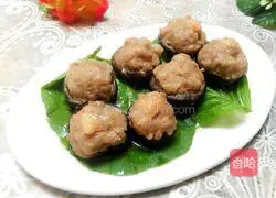 Illustration of how to make steamed meatloaf with mushrooms 8