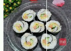 Illustration of how to make sushi 12