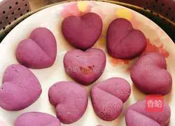 Illustration of how to make purple potato cake 8