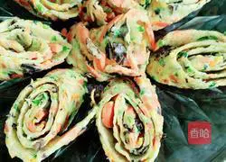 Illustration of how to make colorful egg pancakes 9