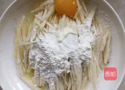 Potato shreds Egg cake recipe 2