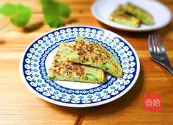 Burned Illustration of how to make fragrant cucumber egg pancake 13