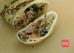 Illustration of how to make pot sticker sushi 7