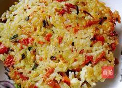 Illustration of how to make rice and egg pancakes 7