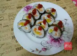 Illustration of how to make sushi and seaweed rice 9