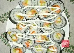 Illustration of how to make sushi 6