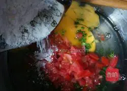 Illustration of how to make tomato egg pancake 4