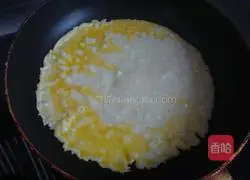 Illustration of how to make green onion and egg pancakes 7