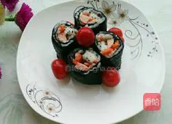 Illustration of how to make sushi fruits 12
