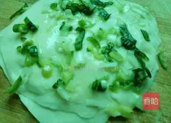 Illustration of how to make scallion pancakes with dumpling skins from Laowu Private Kitchen 3