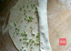 Illustration of how to make scallion pancakes 4
