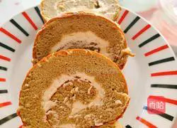 Illustration of how to make matcha cake rolls 16