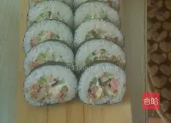 Illustration of how to make eel sushi 5