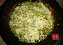 Illustration of making meat floss and chive cake 6