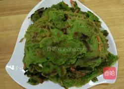 Spinach Juice Carrot Egg Pancake Recipe Illustration 5