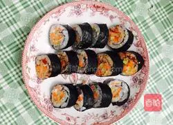 How to make spicy ham and meat floss sushi Illustration 9