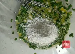 Illustration of how to make green onion egg pancake 6