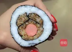 Illustration of how to make piggy sushi 7 