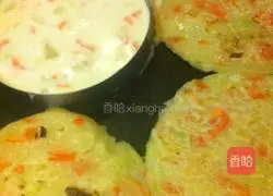 Illustration of a simple breakfast recipe of carrot soft pancake 2