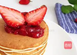 Baking powder-free and oil-free strawberry waffle recipe 1