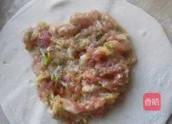 Refined meat and radish filling Illustration of how to make cakes 7