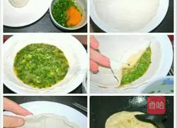 Illustration of how to make egg-filled pancakes 3