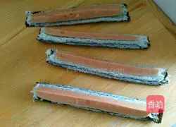 Illustration of how to make square pattern sushi 4