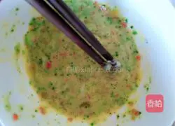 Mixed vegetable egg pancakes Practice illustration 5