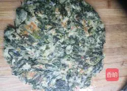 Illustration of how to make cilantro pancake 5