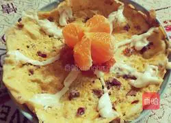 Illustration of how to make oatmeal egg cake 8