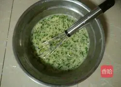 Illustration of how to make Korean egg and green onion pancake 4