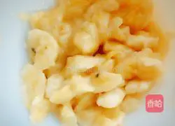 Banana Oatmeal Illustration of how to make mini waffles 1