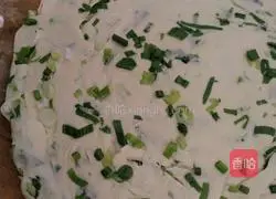 Illustration of making multi-layered green onion pancakes 6