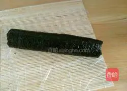 Illustration of how to make square pattern sushi 3