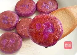 Purple potato bean paste cake recipe 8