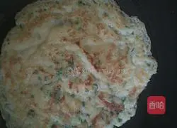 Illustration of how to make green onion and egg pancakes 8
