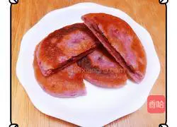 Purple potato and red bean cake recipe 17