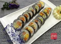 Illustration of how to make fruit and vegetable sushi 14